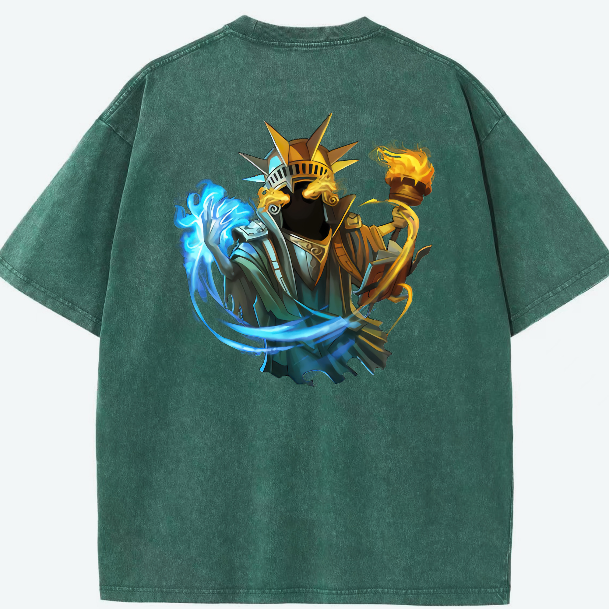 リーグ・オブ・レジェンド League of Legends LOL 綿100% ヴィンテージ風 半袖Tシャツ（背面プリント）